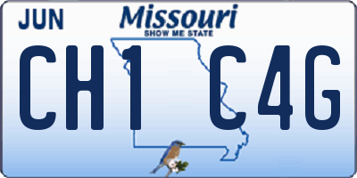 MO license plate CH1C4G