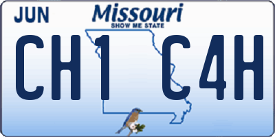 MO license plate CH1C4H