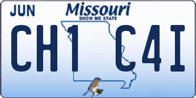 MO license plate CH1C4I