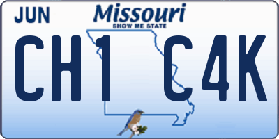 MO license plate CH1C4K