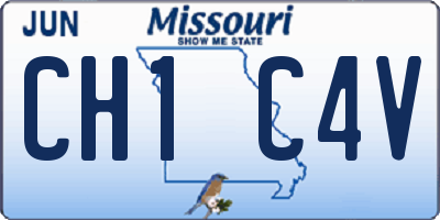 MO license plate CH1C4V