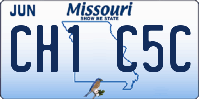 MO license plate CH1C5C