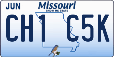 MO license plate CH1C5K