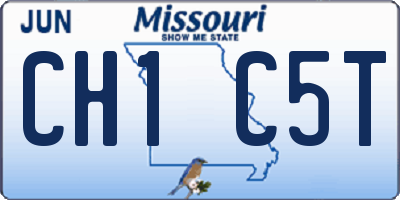 MO license plate CH1C5T