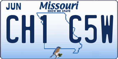 MO license plate CH1C5W
