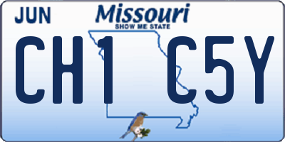 MO license plate CH1C5Y