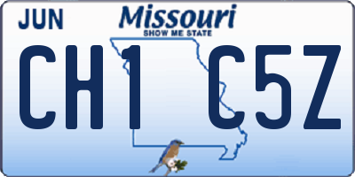 MO license plate CH1C5Z