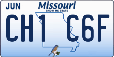 MO license plate CH1C6F