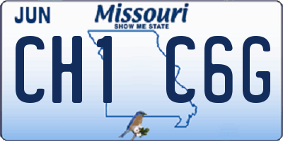 MO license plate CH1C6G