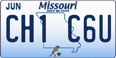 MO license plate CH1C6U