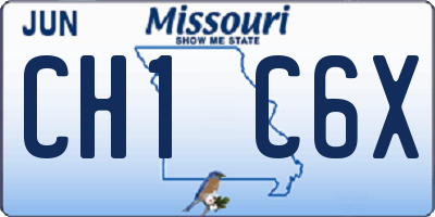MO license plate CH1C6X