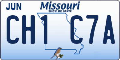 MO license plate CH1C7A