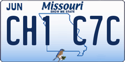 MO license plate CH1C7C