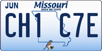 MO license plate CH1C7E