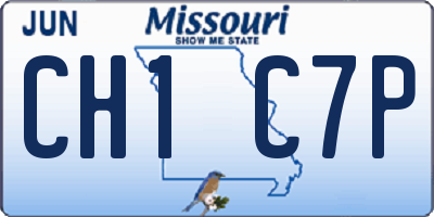 MO license plate CH1C7P