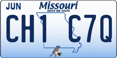 MO license plate CH1C7Q