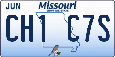 MO license plate CH1C7S