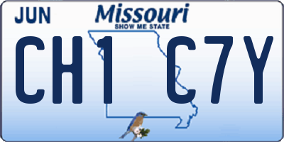MO license plate CH1C7Y