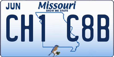 MO license plate CH1C8B