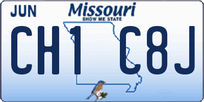 MO license plate CH1C8J