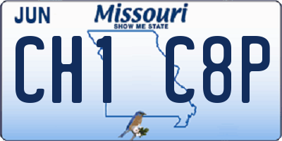MO license plate CH1C8P