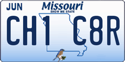 MO license plate CH1C8R