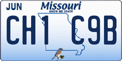 MO license plate CH1C9B