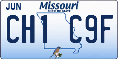 MO license plate CH1C9F