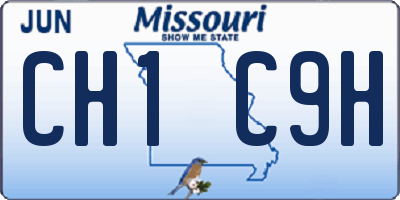 MO license plate CH1C9H