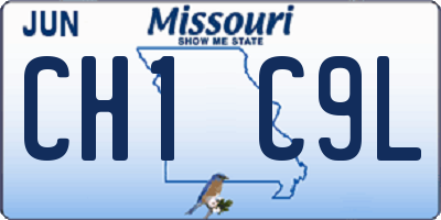MO license plate CH1C9L