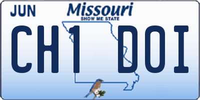 MO license plate CH1D0I