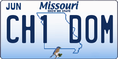 MO license plate CH1D0M