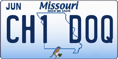 MO license plate CH1D0Q
