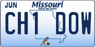 MO license plate CH1D0W