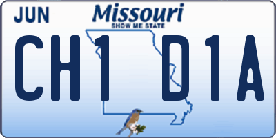 MO license plate CH1D1A