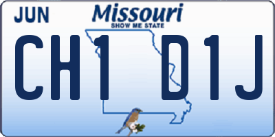 MO license plate CH1D1J