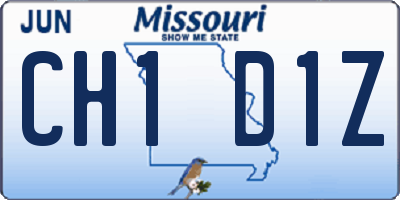 MO license plate CH1D1Z