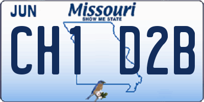 MO license plate CH1D2B