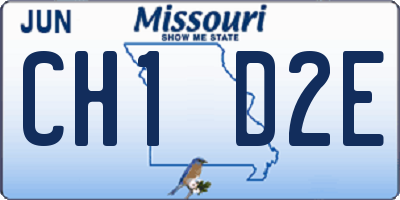 MO license plate CH1D2E