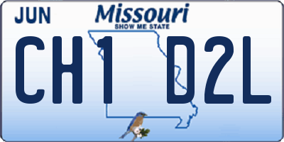 MO license plate CH1D2L