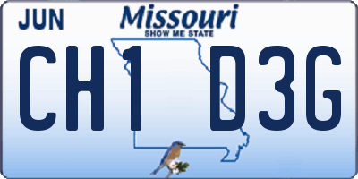 MO license plate CH1D3G