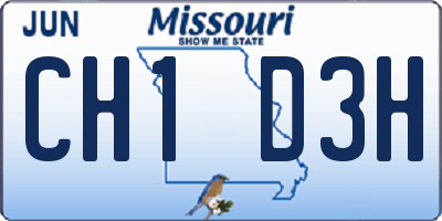 MO license plate CH1D3H