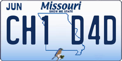 MO license plate CH1D4D