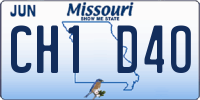 MO license plate CH1D4O