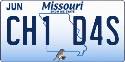 MO license plate CH1D4S