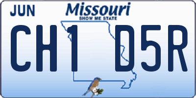 MO license plate CH1D5R