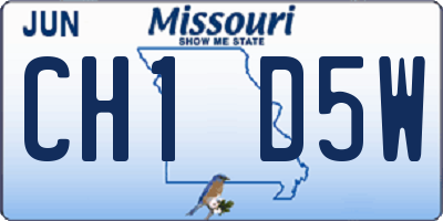 MO license plate CH1D5W