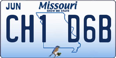 MO license plate CH1D6B