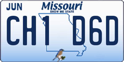 MO license plate CH1D6D