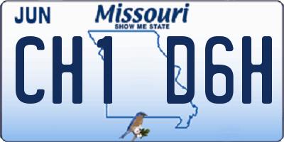 MO license plate CH1D6H